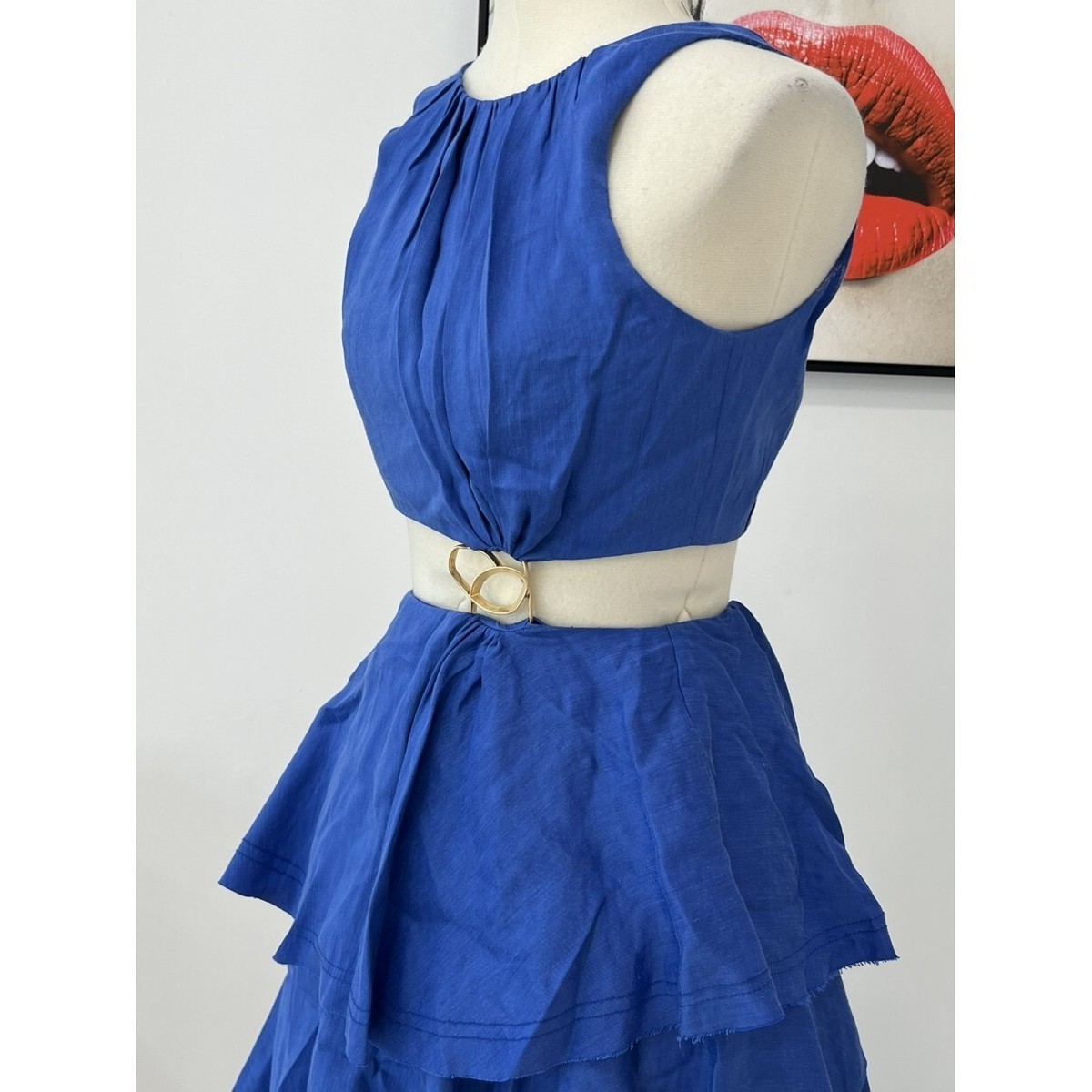 knee length dresses for ladies Aje Wave Cut Out Ring Midi Dress