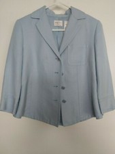 Womans pale blue blazer. Size 4P. Linen blend. Great for Easter. Excellent cond
