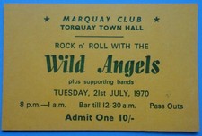 Wild Angels July 21, 1970 Town Hall, Torquay, Devon, England