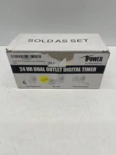 2 Pack iPOWER 24Hour/Weekly Dual Outlet Digital Timer Programmable GLTIMEDWEEKX2