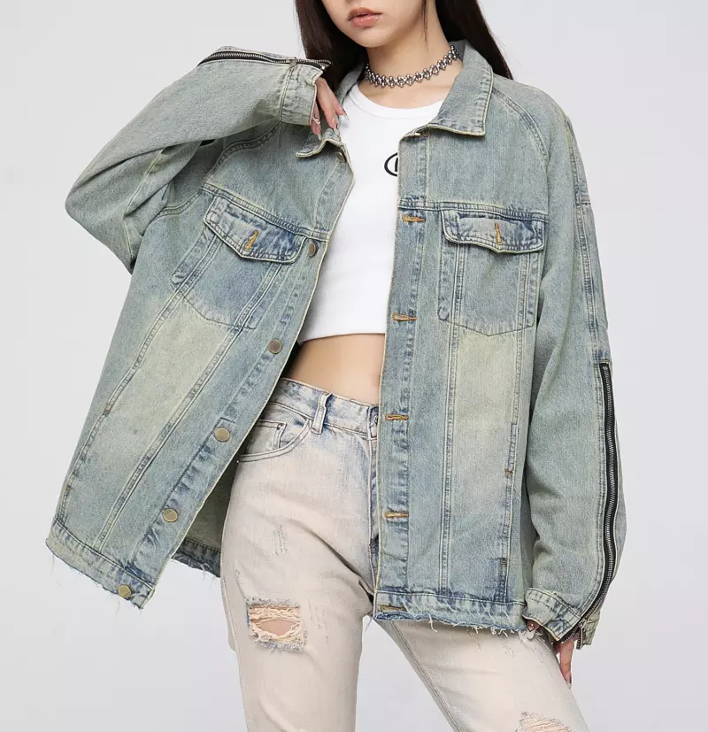Simple top denim jacket