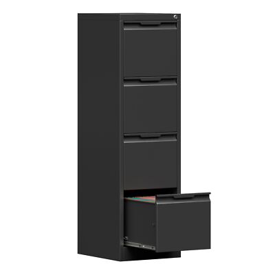 4 Drawer File Cabinet Metal Vertical Cabinet with Lock for Home Office Cabinet