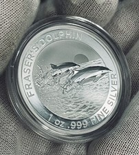 2021 Australia Fraser Dolphin 1 oz Silver Coin BU 89.00 per troy oz