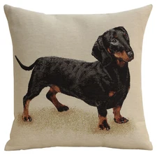 18x18 In Dachshund Pillow Cover Sofa Cushion Case Decorative Throw Cover