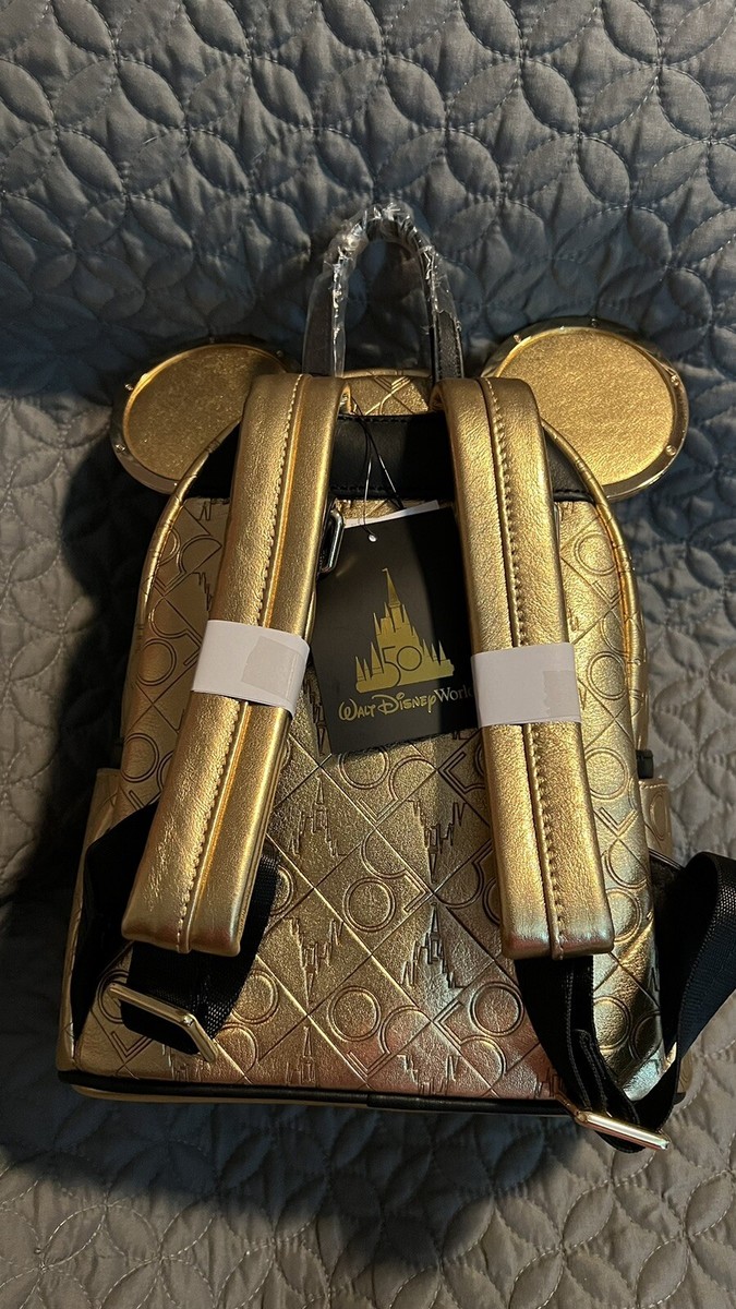 NWT Disney World 50th Anniversary Leather Gold Luxe 