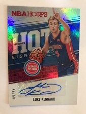2017-18 Panini NBA Hoops Hot Signatures Red AUTO LK Luke Kennard 09/25 Rookie SP