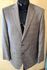 Polo Ralph Lauren Brown Glen Plaid Wool Sport Coat Two Button Fully Lined 42L
