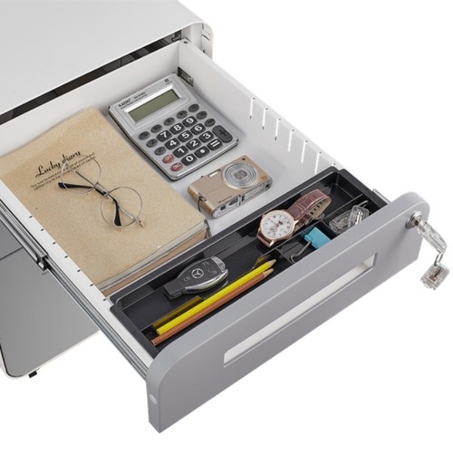 3 Drawer Mobile File Cabinet Under Desk Office Versatile Storage Anti-Tilting - Picture 3 of 18