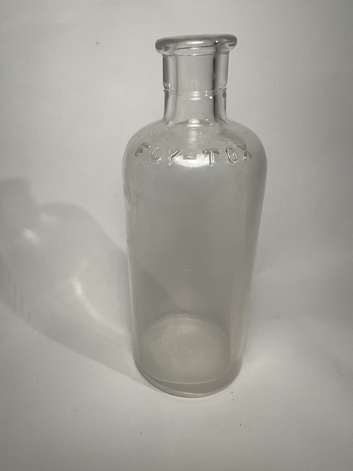 Vintage Clear Glass FlyTox Bottle eBay