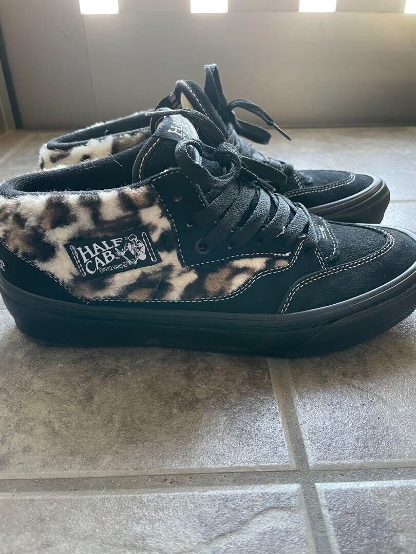 Supreme Vans Skate Leopard Half Cab sneaker shoes Black 26.5 Supreme Vans Skate Leopard Half Cab sneaker shoes Black 26.5