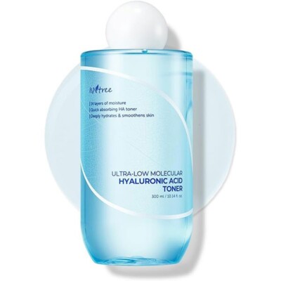 Isntree Ultra-Low Molecular Hyaluronic Acid Toner 300ml - Deep Hydration Korean