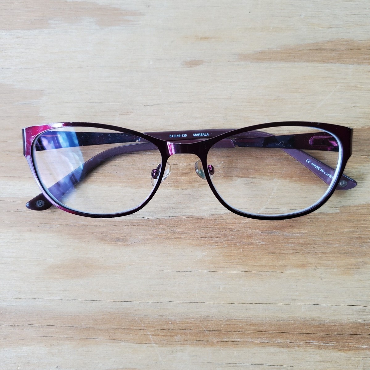 Bulova Almeda Eyeglass Frame Womens Marsala 51-16-135 Burgundy