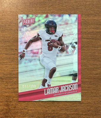 Lamar Jackson 2018 Panini Father's Day Rookie FB13 Louisville Ravens /399 RC