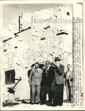 1956 Press Photo Dag Hammarskjold tours Ramat Rachel settlement in Israel