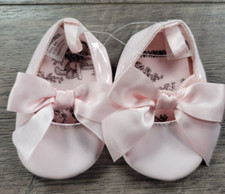 Baby Girl Nwot Gymboree Size 1 Pink Ribbon Holiday Teddy Bear Yr-2010 Shoes