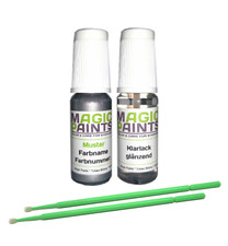 Touch-Up Set for Rims, Colour: Rims Silver " Fine " +Clear Varnish+ Guide