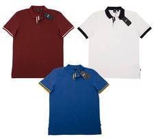 HUGO BOSS PARLAY MEN'S PIMA COTTON JERSEY POLO SHIRTS MULTISIZE DARK RED WHITE