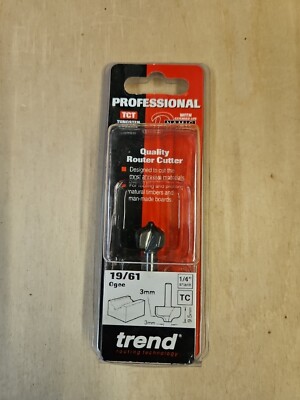 Trend Pro 19/61X1/4TC 9,5 MM TIEFE OGEE SCHNEIDER 1/4'' SCHAFT