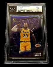 2019 LeBRON JAMES #13 • BECKETT 9 MINT • PANINI DONRUSS OPTIC MY HOUSE PURPLE