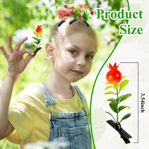 50 Pcs Bean Sprout Hair Clips Funny Plant Hairpins Mixed Little Grass Barrette - Picture 3 of 7