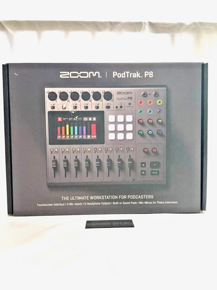 ZOOM PodTrak P8 Workstation for Podcast Recorder Smartphone Tablet Silver NEW - Image 2 of 4