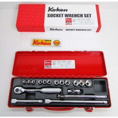 Ko-ken 3/8sq (9.5mm) 3250M Socket Wrench Set with Case [EX