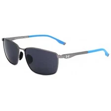 Under Armour Men's 60mm Matte Ruthenium Blue Sunglasses UAFOCUSED-G-9T9-60