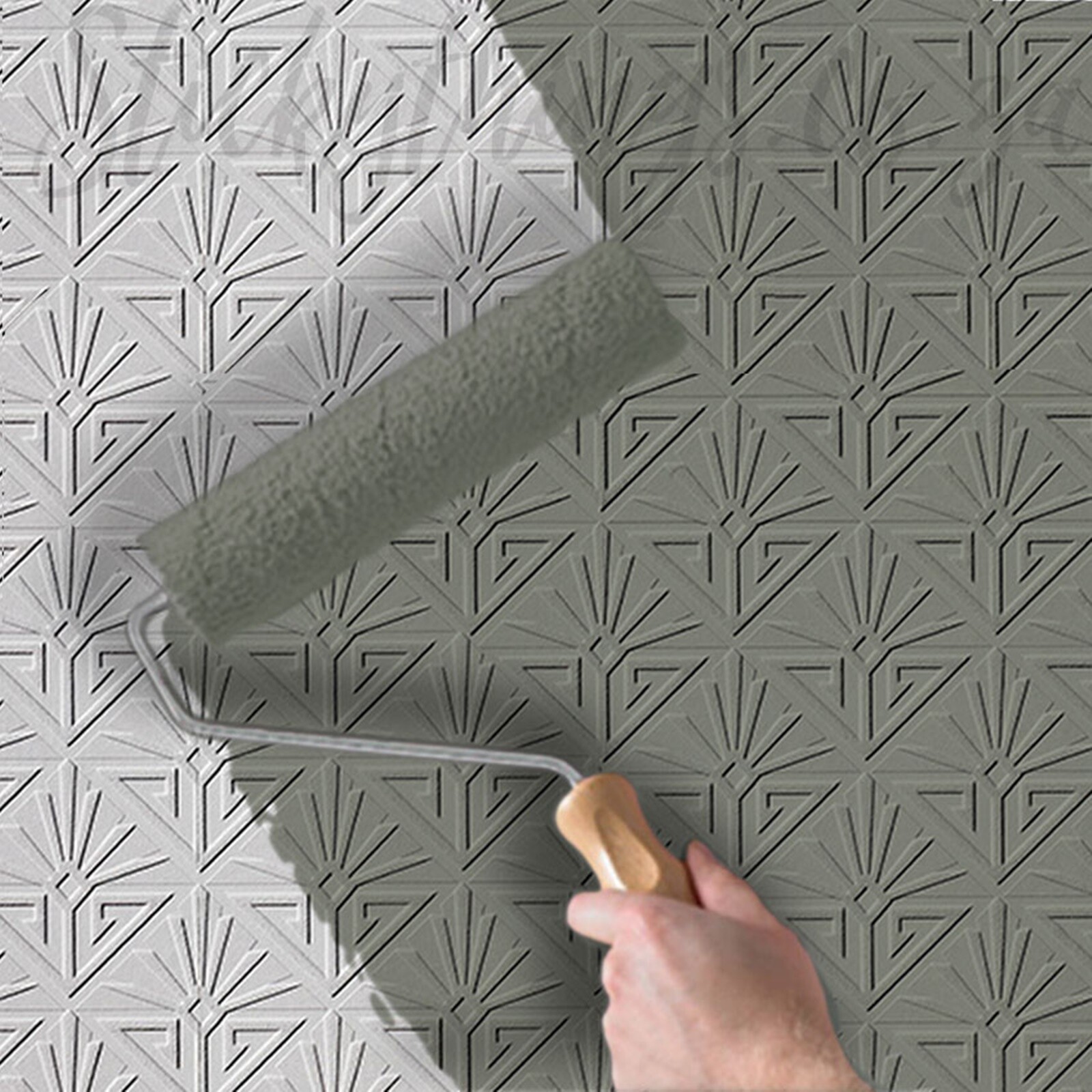 Anaglypta White Paintable Wallpaper Textured Luxury Vinyl Deco Paradiso