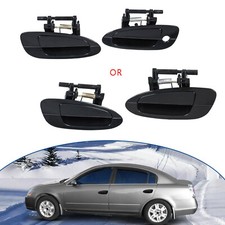 Door Handle Smooth Black Exterior Frontrearleftright For 02-06 Nissan Altima Door Handle Smooth Black Exterior Frontrearleftright For 02-06 Nissan Altima