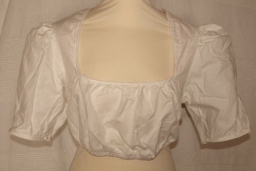 H316 - h. moser Damen Dirndl Bluse - Gr. 48 - weiß - Bild 6 von 7