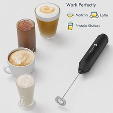 Electric Whisk Frother For Coffee Latte Hot Chocolate Milk Frothy Whisker Blend