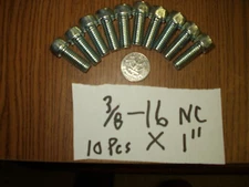 Lot of (10) 3/8-16NC x 1"  Socket  Head Cap Screw Zinc Plated