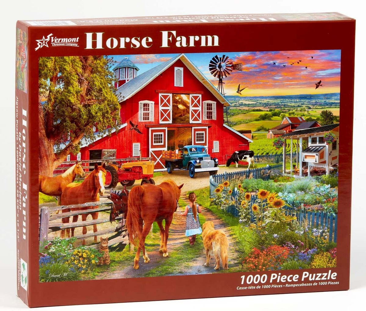 Vermont Christmas Company Horse Farm 1000 Piece Jigsaw Puzzle By
