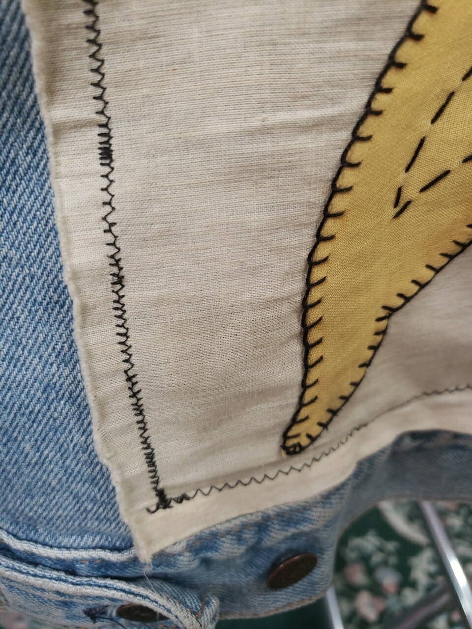 Custom Made Medium Levi Jean Jacket - Butterfly F… - image 9