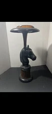 Horse Head Smoking Stand Floor Ashtray MCM w/ Handle 25" VTG Bar ORIGINAL
