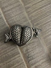 KIESELSTEIN-CORD STERLING SILVER HEART BELT BUCKLE