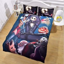 3D Nightmare Before Christmas Duvet Cover Sets, Scarecrow Style Sally and Jac...