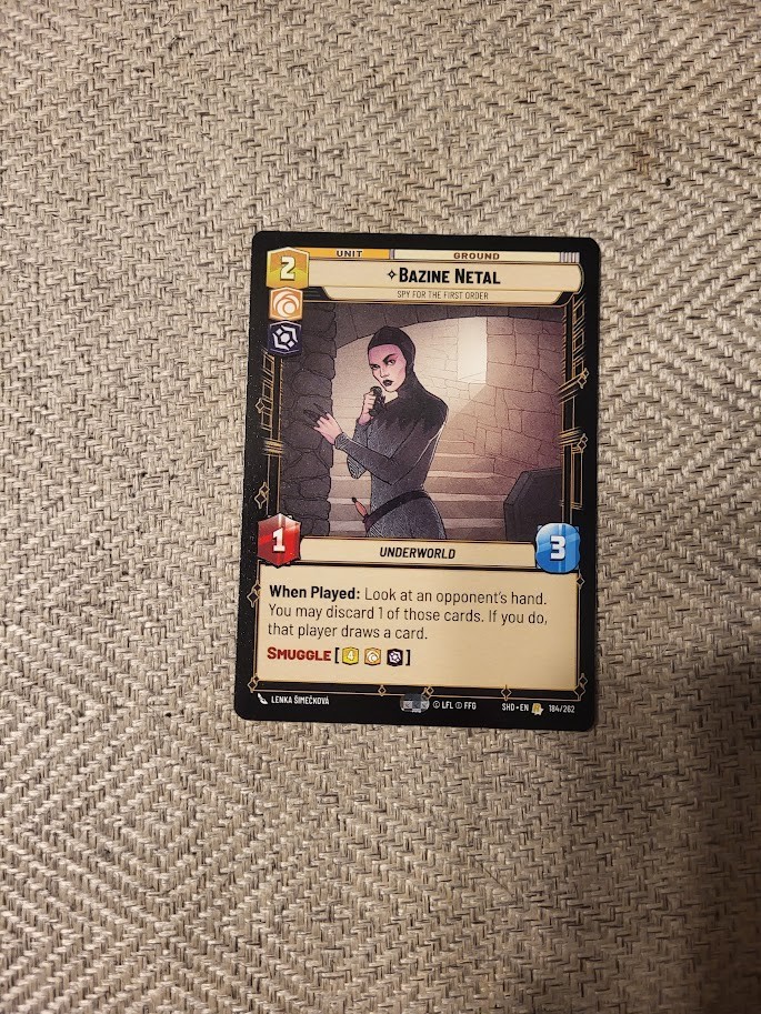 Star Wars Unlimited Bazine Netal #184 Shadows of the Galaxy Rare