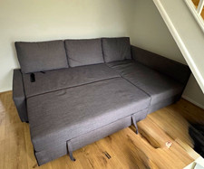 IKEA Friheten Fabric Corner Sleeper Sofa Bed with Chaise/Footstool Extension