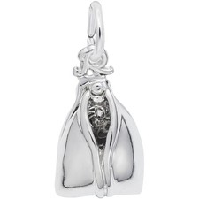 Fortune Cookie Charm Opens - Metal - Sterling Silver