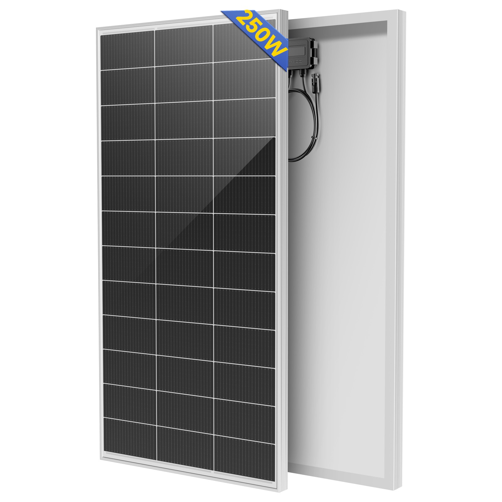 250Watt Mono Solar Panel 12V Battery Charging RV Home Off-Grid Boat Power Carava