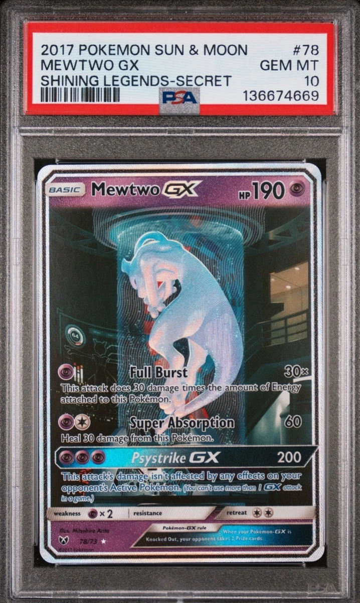 Mewtwo Pokémon TCG Shining Legends Secret Rare Individual
