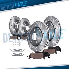 8pc Front Rear Drilled Disc Brake Rotors Brake Pads Kit for Lincoln Nautilus MKX