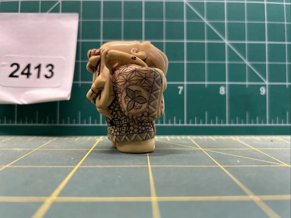 7772413 Netsuke tallado Fukurokuju Foto 2 de 4