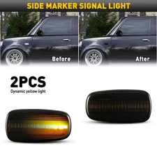 For 2004 5 2006 Scion xB Sequential SMOKE LED Front Fender SIDE MARKER LIGHTS