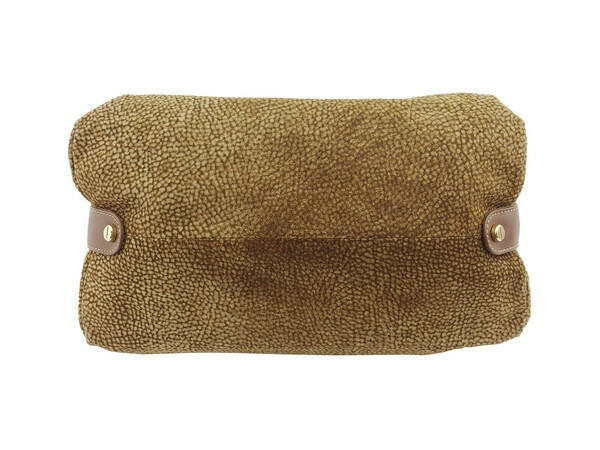 Borbonese Handbag Pattern Beige x Brown Women's B… - image 5