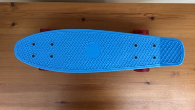 Smyths Toys Skateboard 57 cm lang, Blue Board, rote Rollen, wenig benutzt