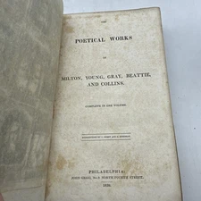 The Poetical Works Of Milton, Young, Gray, Beattie, & Collins-1839-AC86