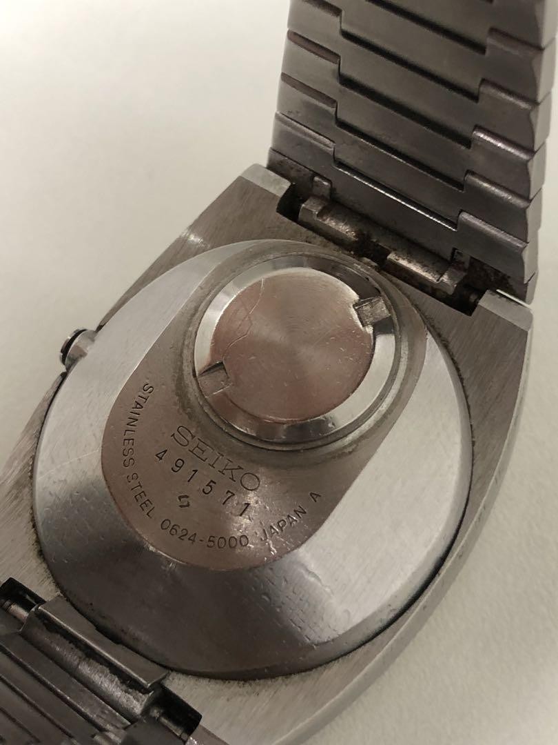 SEIKO Quartz LC 0624-5000 Lemon Face Digital Watch 1974