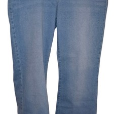 Jessica Simpson Women's High Rise Wide Leg Jeans Size 12 Stretch White Wash